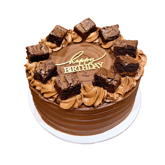 Chocolate Ganache Brownie Cake