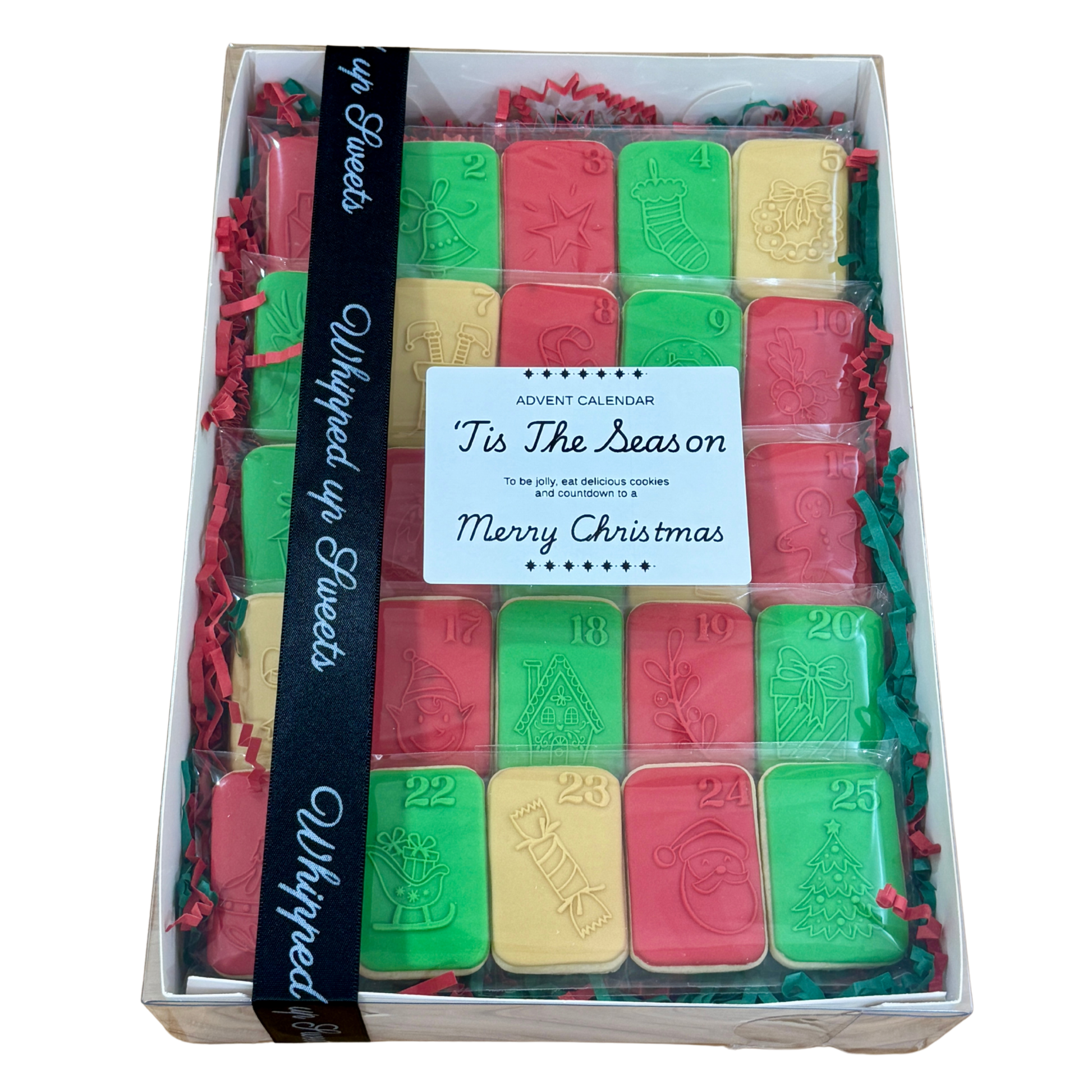 Christmas cookie advent calendar